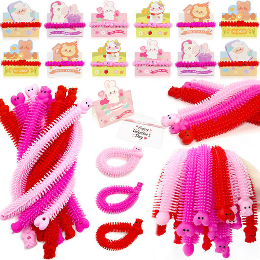 YZXODN Valentine stretchy strings set for classroom swaps and party favors.