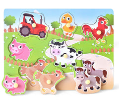 Z MAYABBO farm puzzles 7 pieces featuring tractor scene, engaging colors for hands-on play.