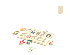 Z MAYABBO knob puzzle with rounded edges for safe, age-appropriate play.