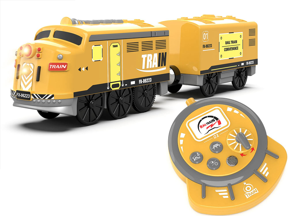 Z Mayabbo motorized train front view with lights and sounds for immersive play.