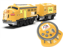 Z Mayabbo motorized train front view with lights and sounds for immersive play.