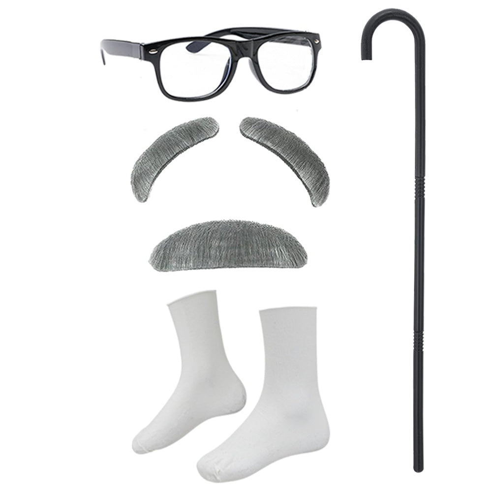 Z-Shop old man accessories, complete cane and pin for authentic grandpa look.
