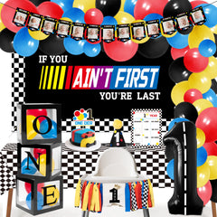 Z1juce Fast One birthday hat for vibrant race-themed first birthday photos