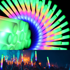 Zaaaslsm foam glow stick wedding pack glows blue red and green for celebrations.