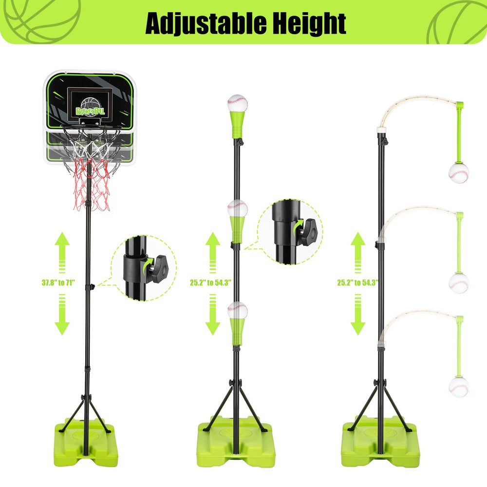 ZACEAC hanging tee with self-stick covers for versatile hitting sessions.