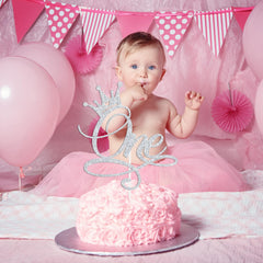 ZACHAKO Princess Happy 1st Birthday topper bright accents for memories.