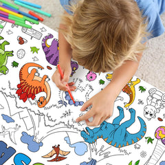 Zachely dinosaur games poster includes mazes and word searches.