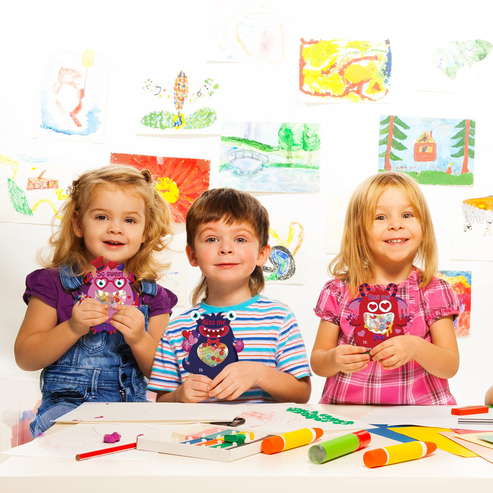 Zachely DIY Valentine card assembly ideas for kids.