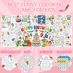 Zachely birthday poster ice cream motif for coloring and backdrop