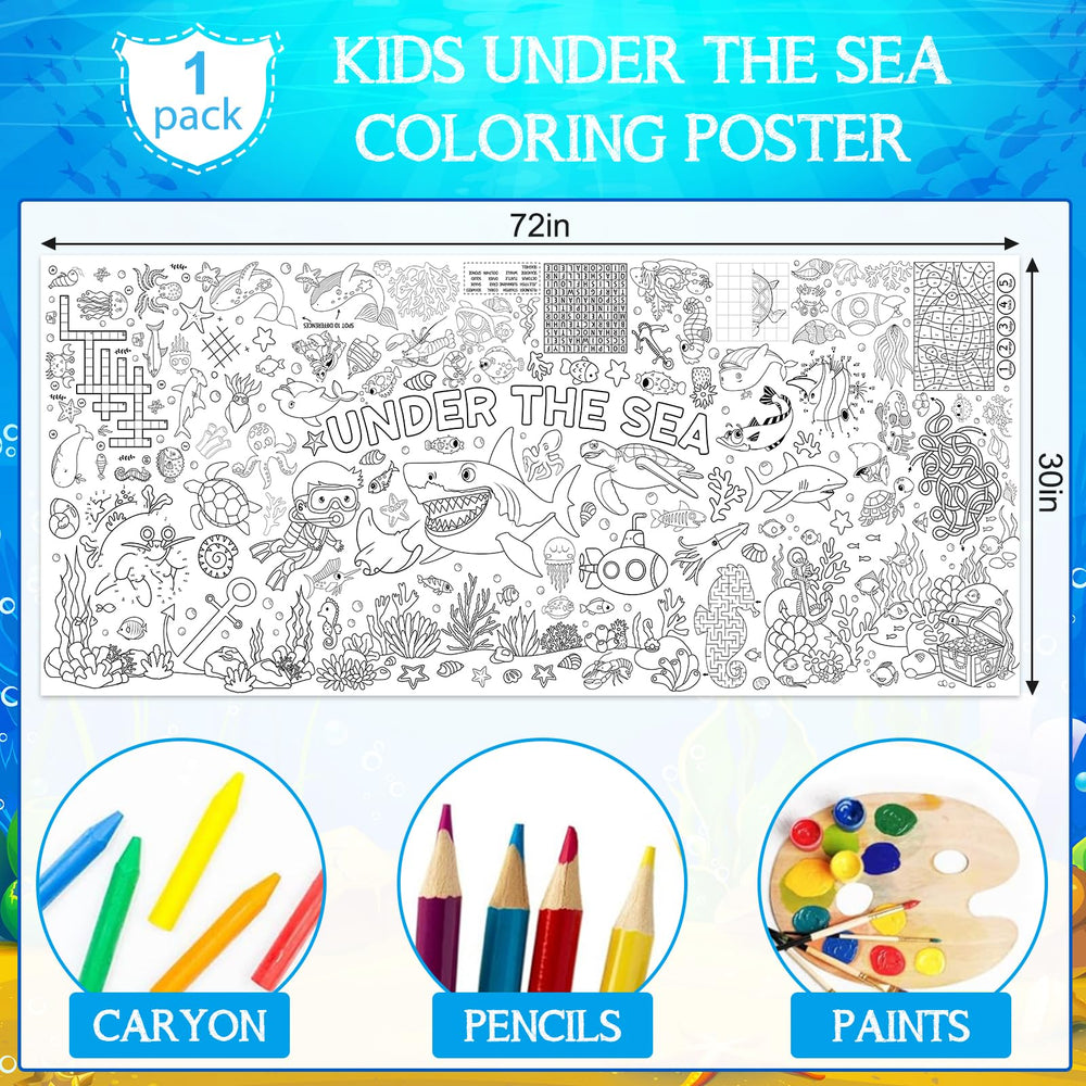 Zachely shark design coloring page for kids' creative stations.