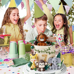 Zafena grasses cake topper enhances textured tropical decor