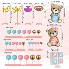 Zafena He or She cake toppers for quick decorating.