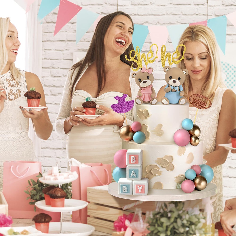 Zafena pink ball toppers add festive pink details.