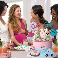 Zafena rocking horse topper evokes whimsy for baby showers