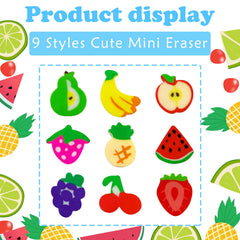 ZAKVOOR apple mini erasers for classroom prizes and crafts.