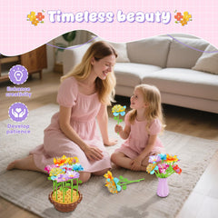 Zappyway base and wrapping paper support presentation-ready finished bouquets for gifting.