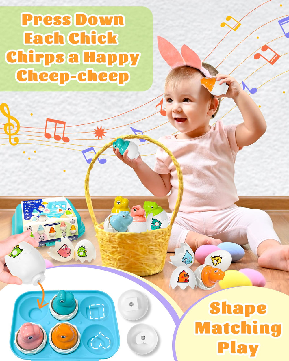 Zartores Easter eggs are a perfect basket stuffer or birthday gift for toddlers.