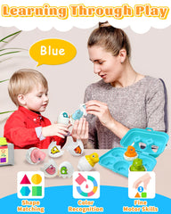 Zartores Easter eggs encourage color and texture matching to build motor skills.