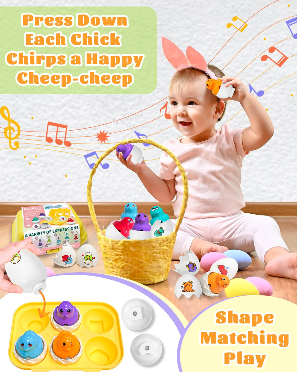 Zartores versatile eggs suit color recognition, vocabulary building, and imaginative play.