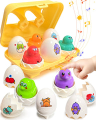 Zartores Easter eggs sensory set shows six colorful eggs for toddler exploration and fine motor play.