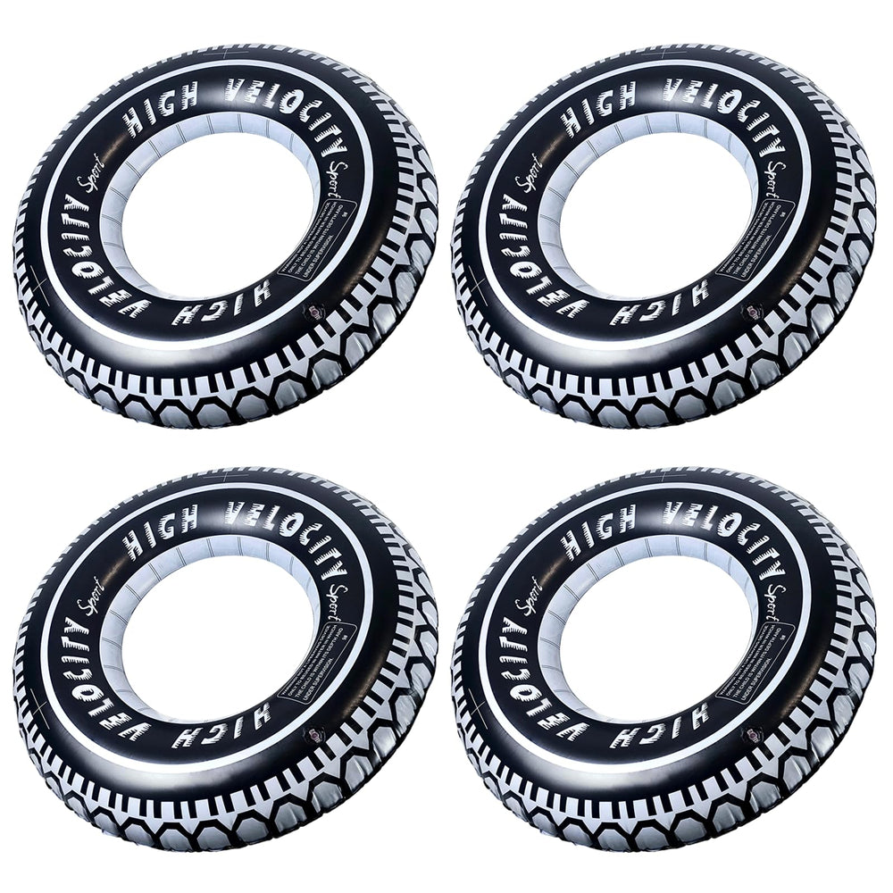 Zaruatu 4 pack giant tire float in pool offering stable buoyancy