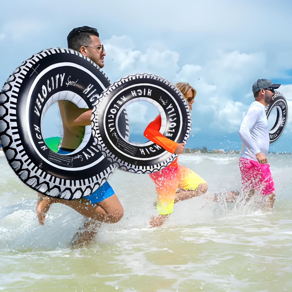 Zaruatu 24 inch tire float assists children learning to swim with buoyant support