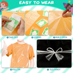 ZAUGONTW kids apron disposable for quick cleanup after activities.