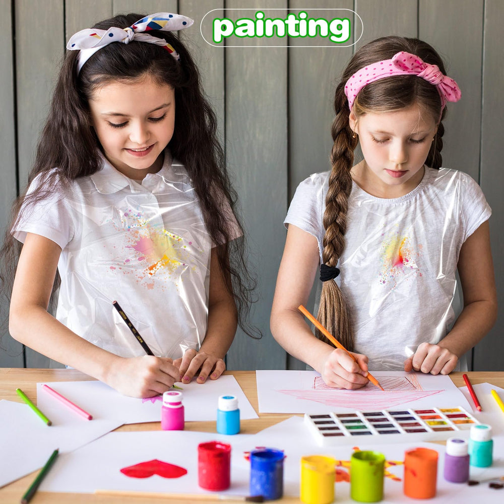 ZAUGONTW kids apron neck tie design allows adjustable, comfortable fit.