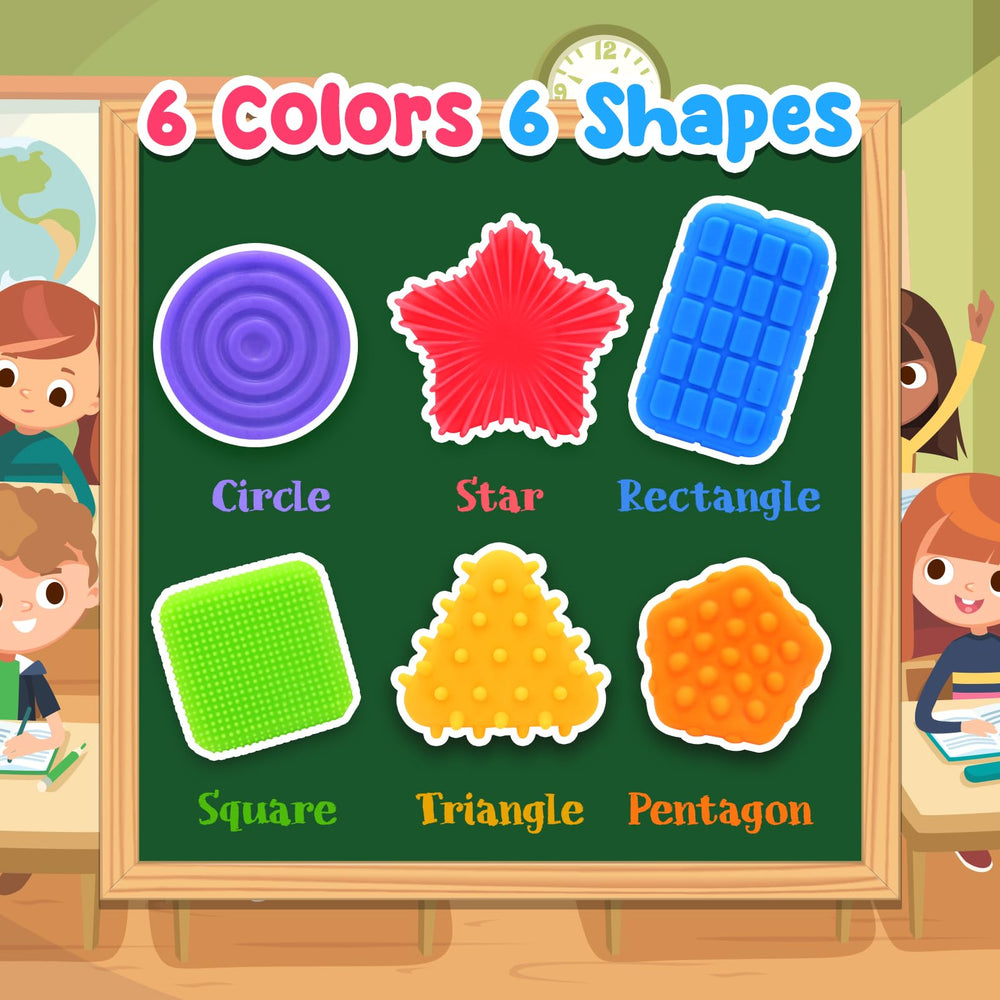 ZaxiDeel sensory shapes help kids learn geometry and color recognition.