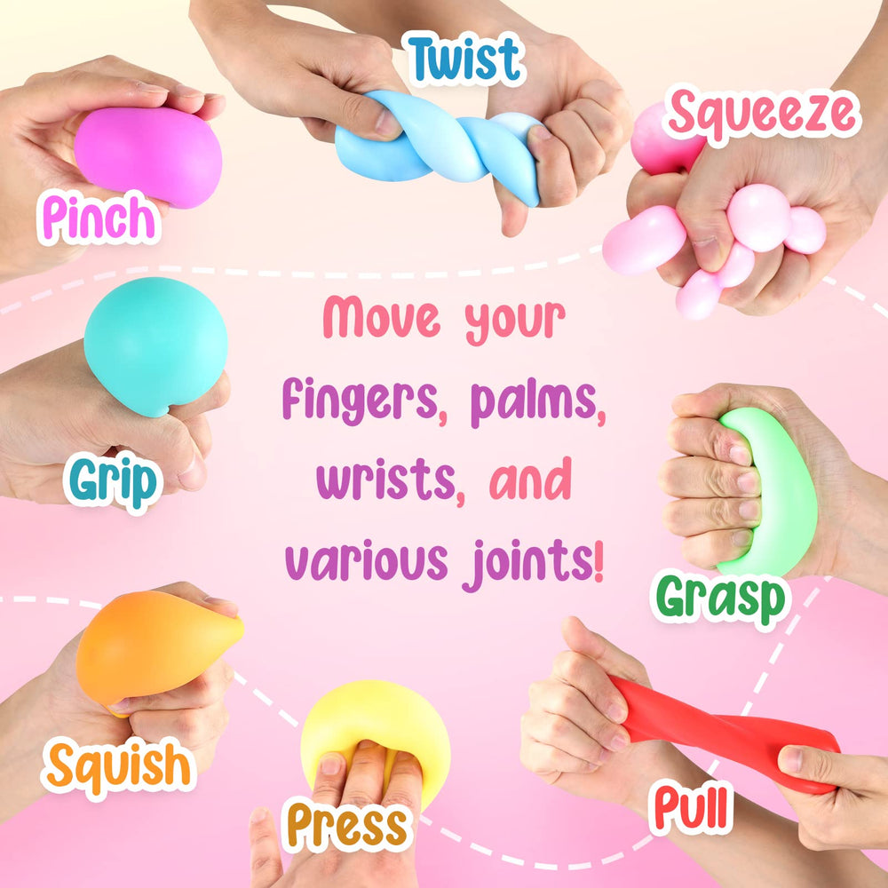 ZaxiDeel classroom prize stress balls, ideal for rewards and desk fidgeting.