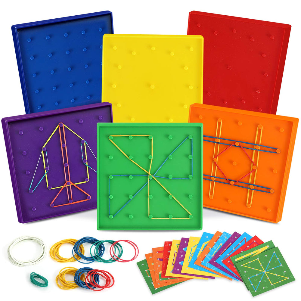 ZaxiDeel geoboard double-sided 5x5 grid supports hands-on pattern exploration.