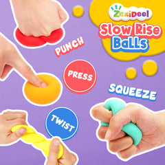 ZaxiDeel pocket-size stress ball fits small hands and pockets.