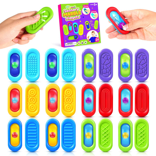 ZaxiDeel sensory marble fidget pack with colorful beads to promote calm and focus.