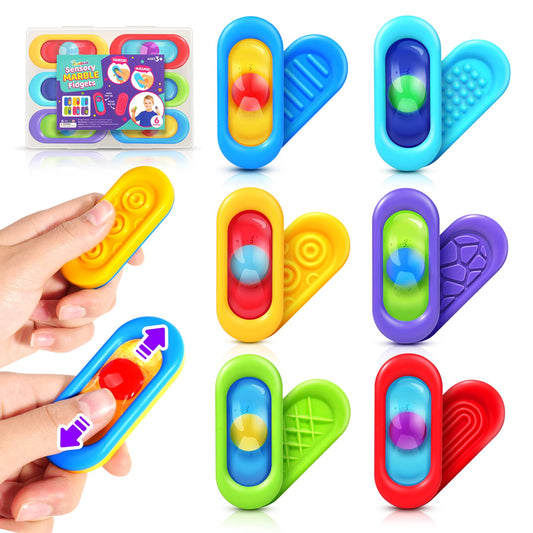 ZaxiDeel sensory marble fidget toy with gel beads for calm focus.