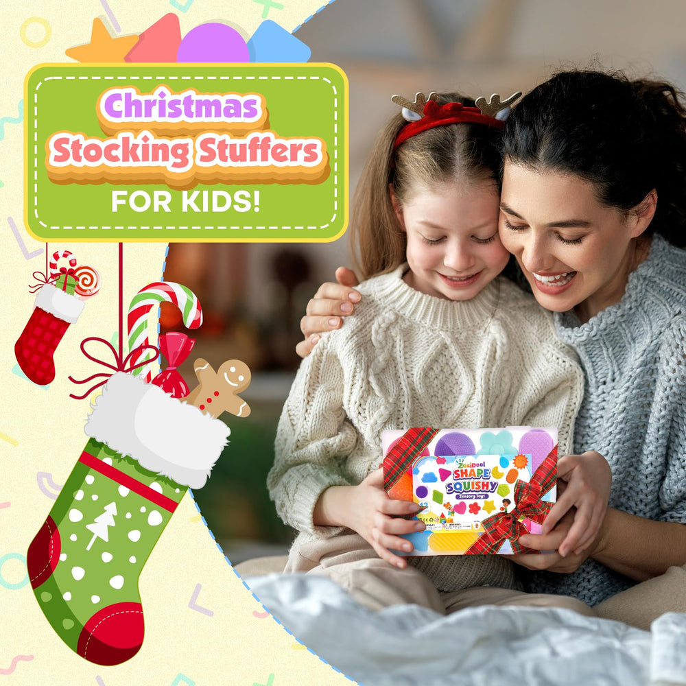 ZaxiDeel textured fidget set highlighting color and shape learning