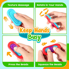ZaxiDeel transparent PVC cover fidget reveals beads for sensory relief.