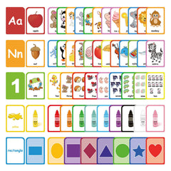 ZazzyKid alphabet flash cards with vibrant pictures for quick recognition.