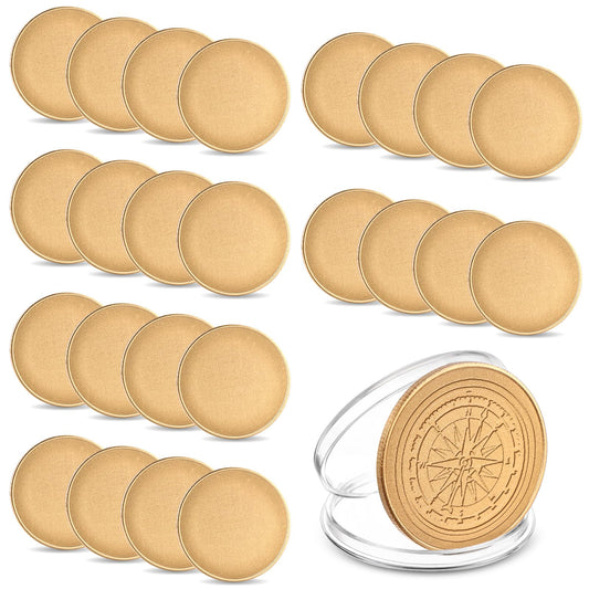 ZBHANSHUIS 25-piece 40mm blank challenge coin ready for custom engraving