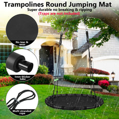 ZBZBML 40 inch saucer swing provides spacious multi-child play.