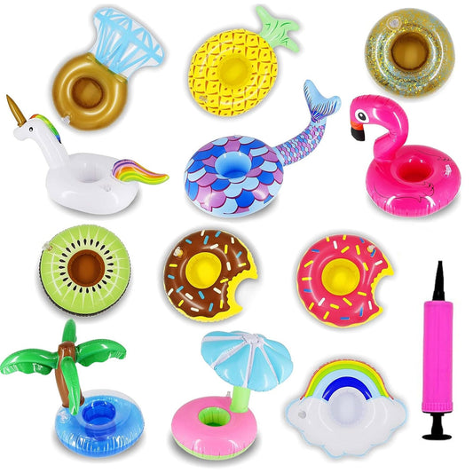 Zcaukya 12-pack shapes inflatables for a playful pool party vibe.