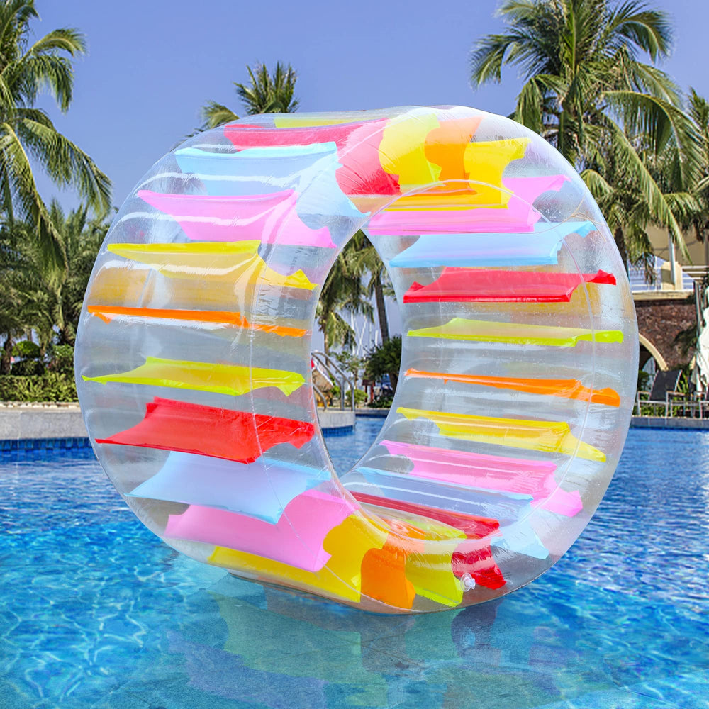 Zcaukya transparent shell with vibrant stripes catches sunlight.