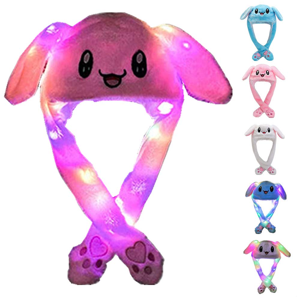 ZCINT Rabbit Hat with movable pink ears for playful cosplay and daily wear