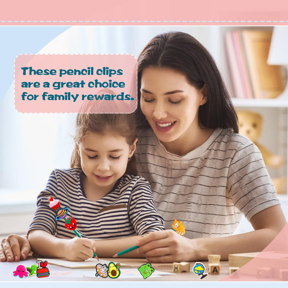 Zddaoole elastic clip toppers fit pencils and straws with flexible use