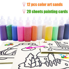 Zddaoole sand art bottles with sealed colors and pattern templates.
