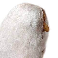 ZDOVLZZPON Old Lady Witch Mask with White Hair hair detail enhances authenticity