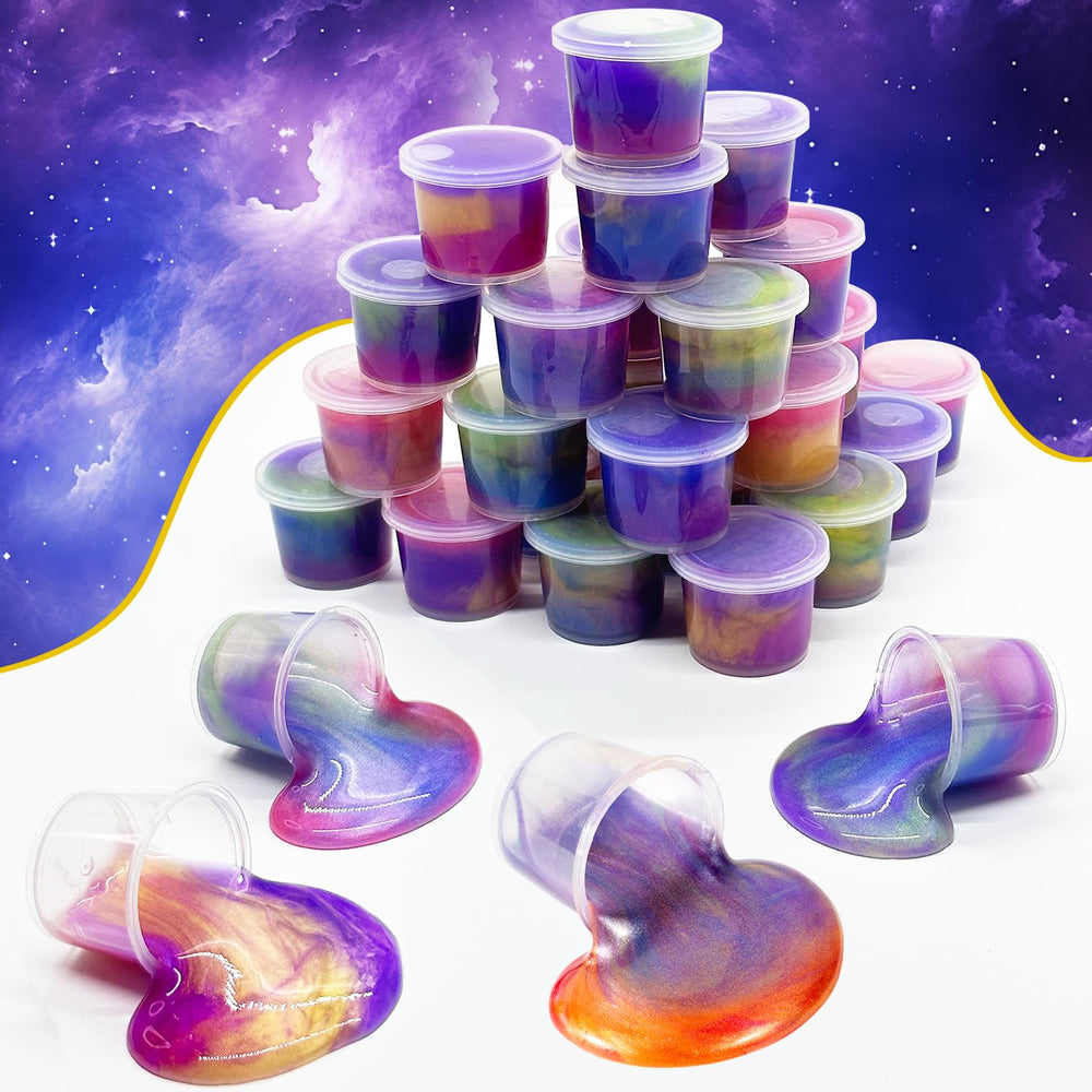 ZDTHNSIAT Galaxy Slime Putty 24pack boxed for party favors and gifts.