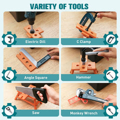 Zealous Toys Kids Tool Box electric drill with realistic sounds boosts imaginative pretend play.