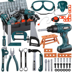 Zealous Toys Kids Tool Box open storage keeps tools organized for playtime.