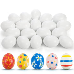 ZEAYEA white wooden eggs ready for DIY projects