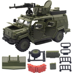 ZECHOCHOZE military vehicle turret with 360° rotation for dynamic play.
